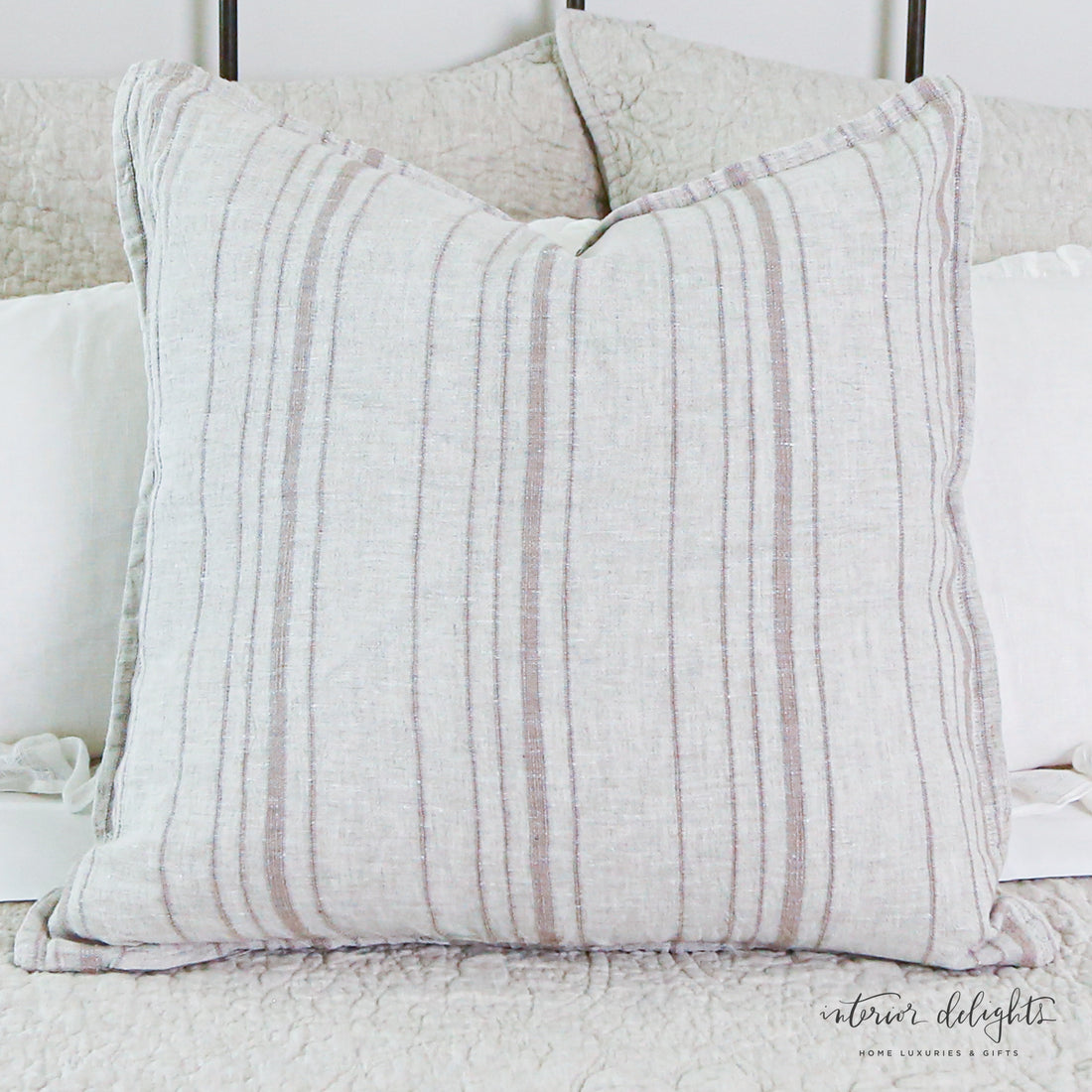 Luca Linen Pillow-Taupe- 20x20