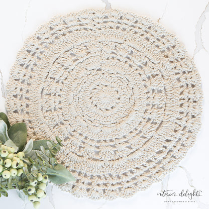 Cotton Blend Crocheted Placemat