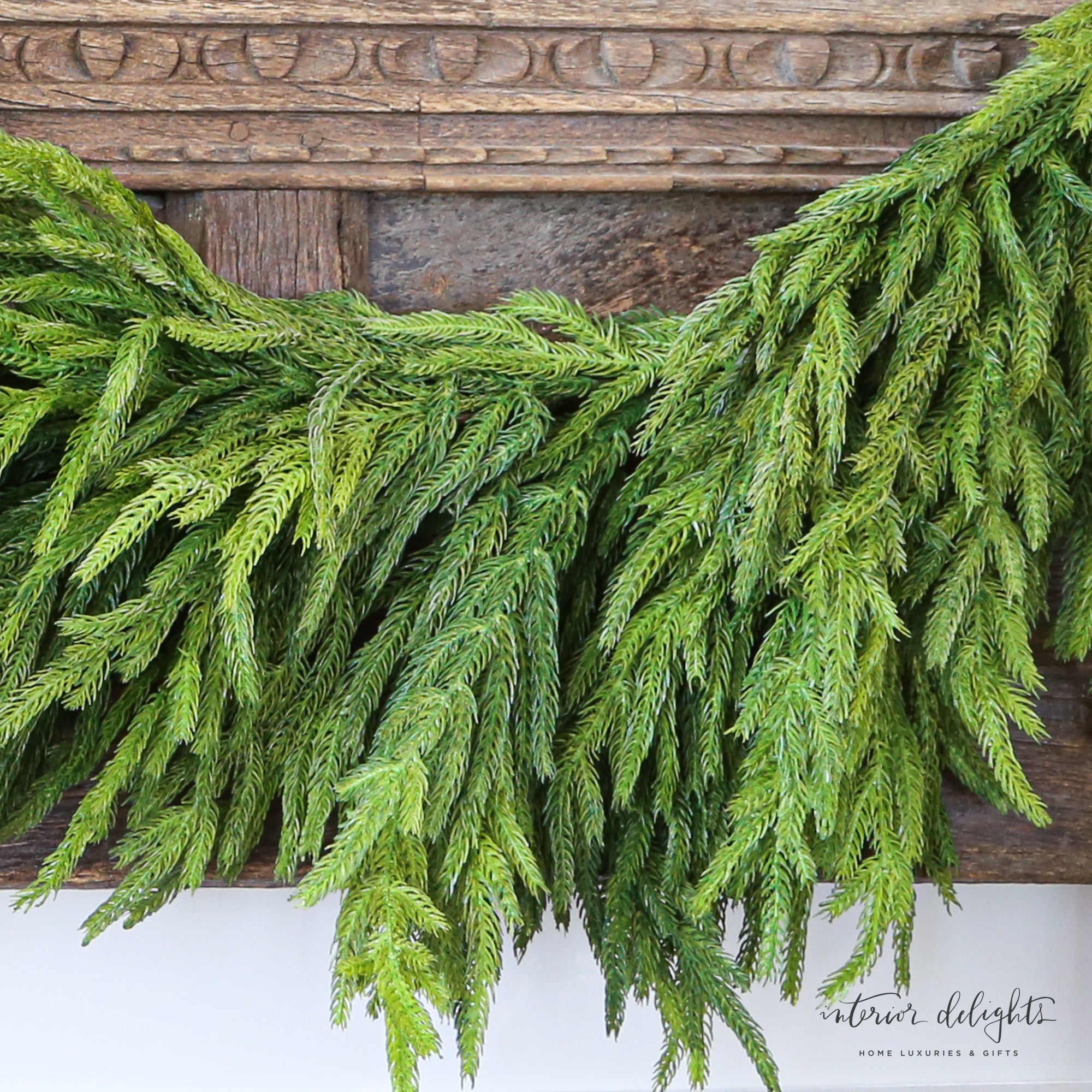 2 Norfolk pine natural on sale touch garland