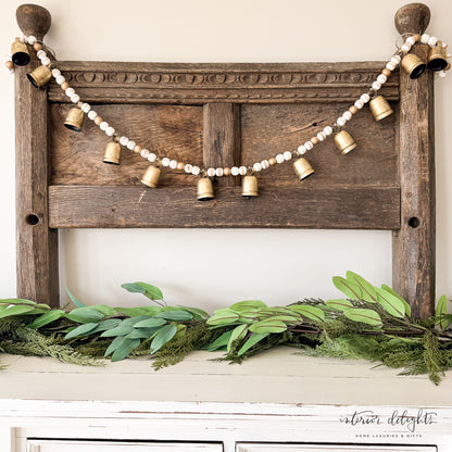 Gold Bead and Bell Garland