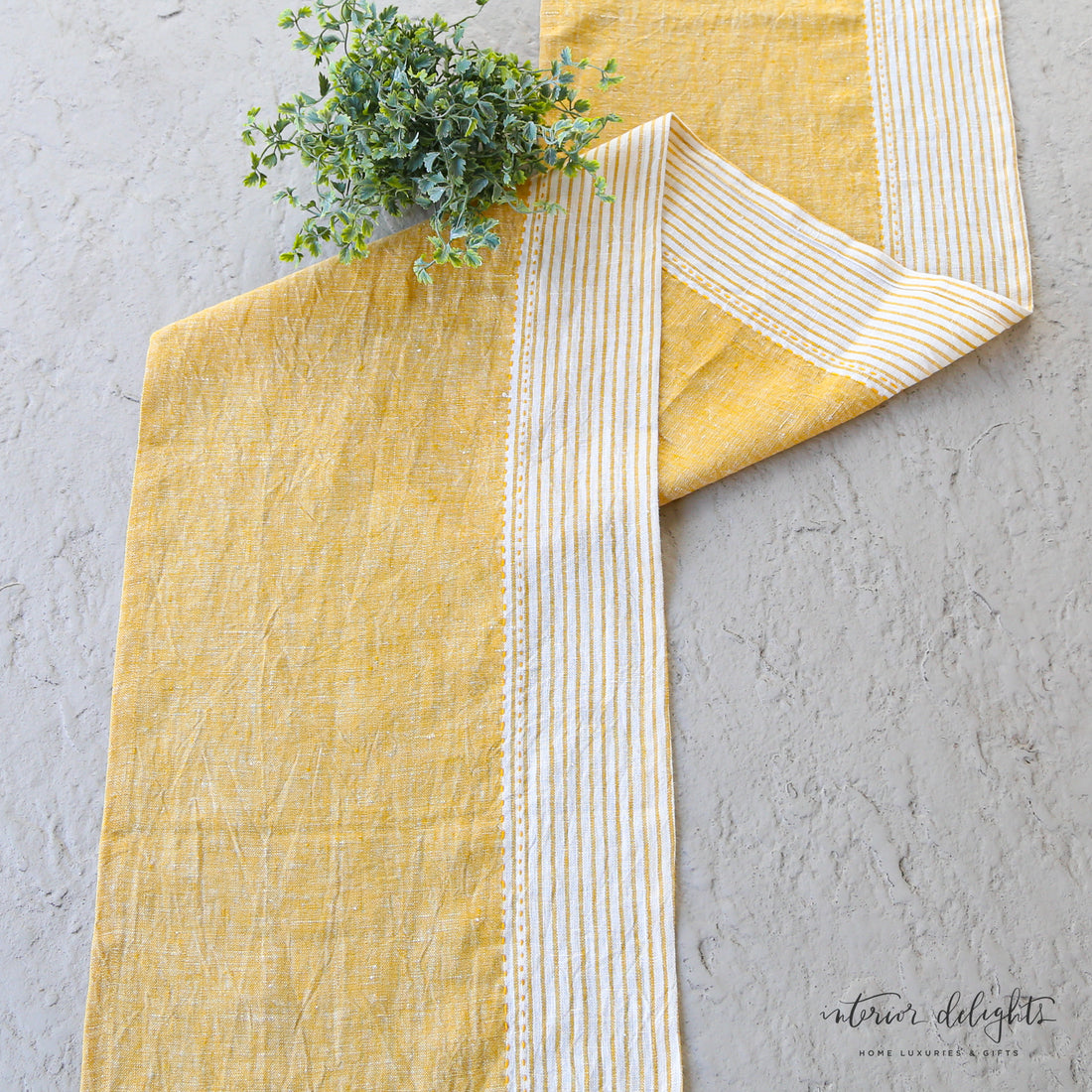 Yellow Linen Table Runner