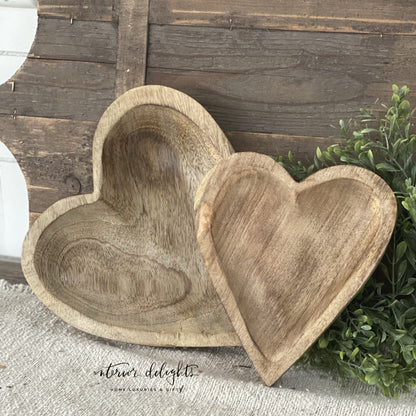 Wood Carved Hearts - Interior Delights