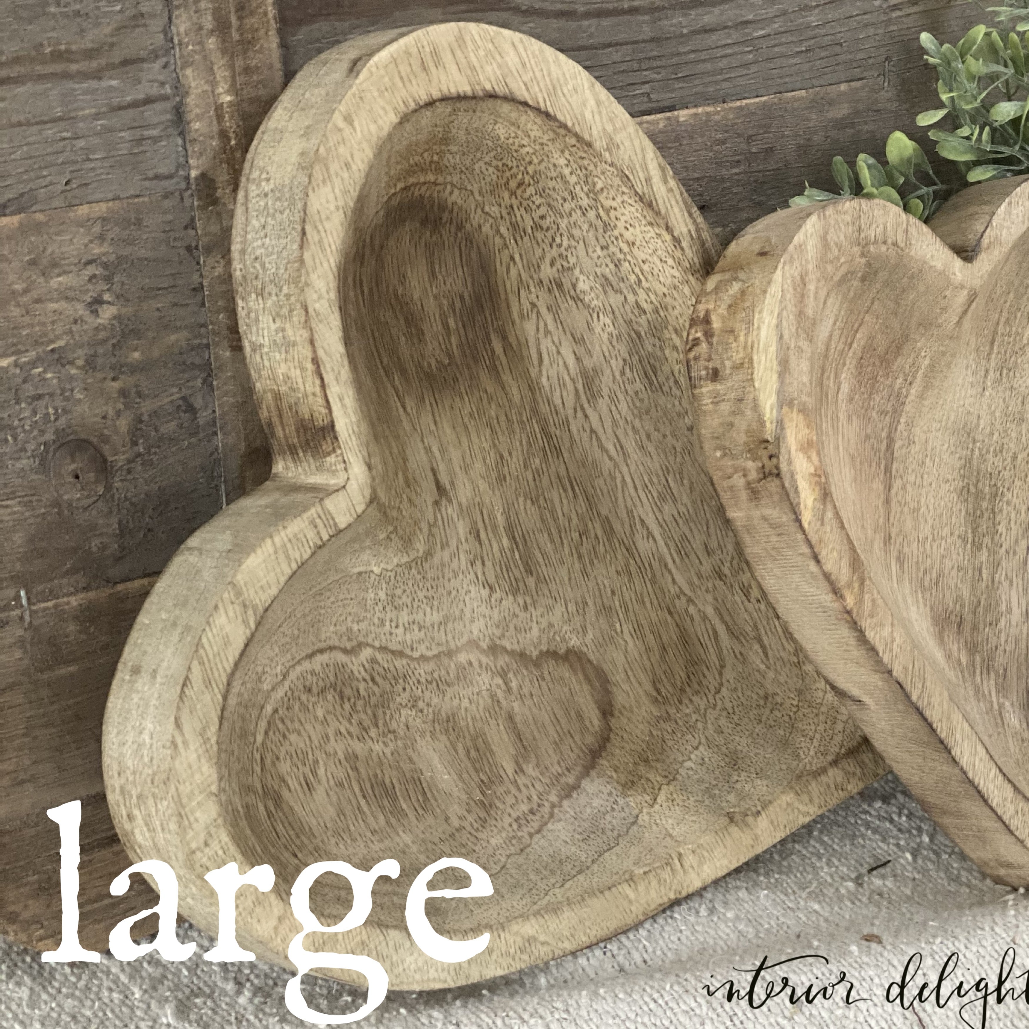 Wood Carved Hearts - Interior Delights