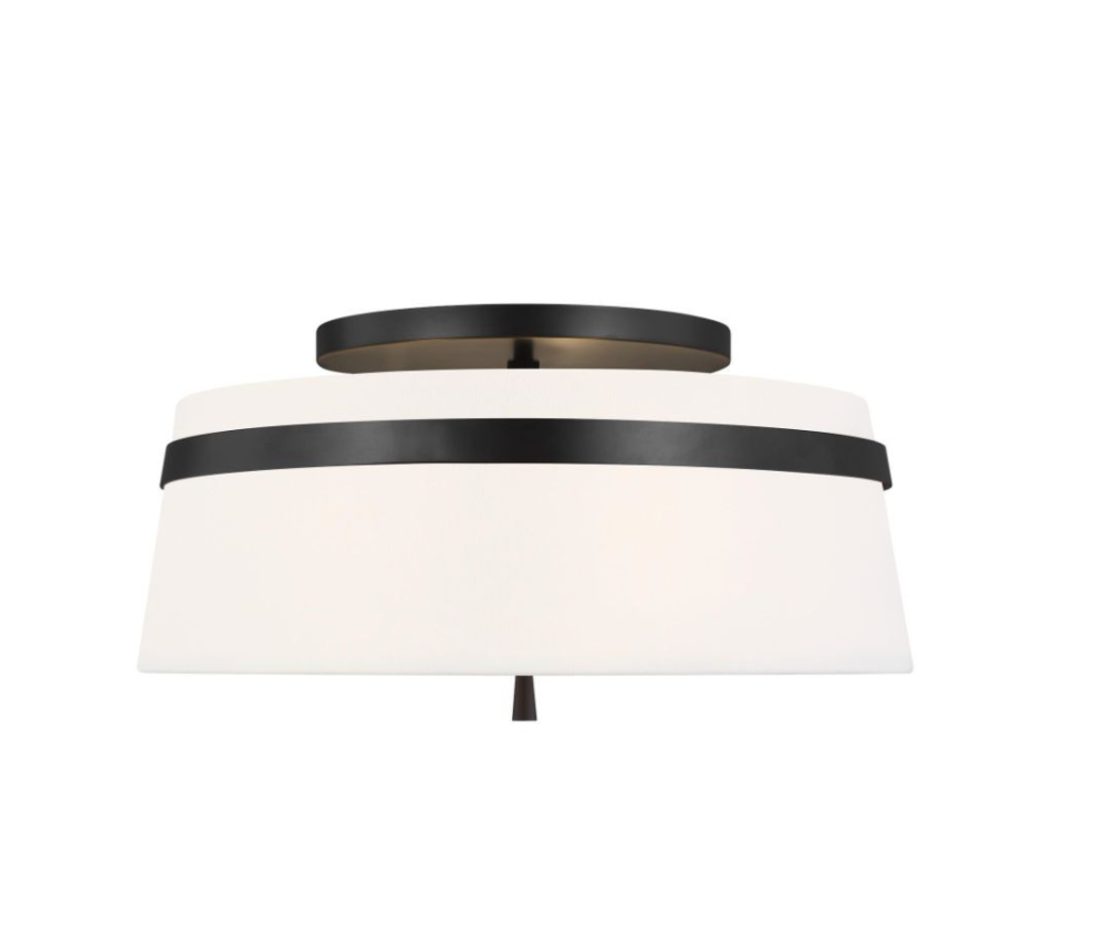 Stripe Shade Semi Flush Mount